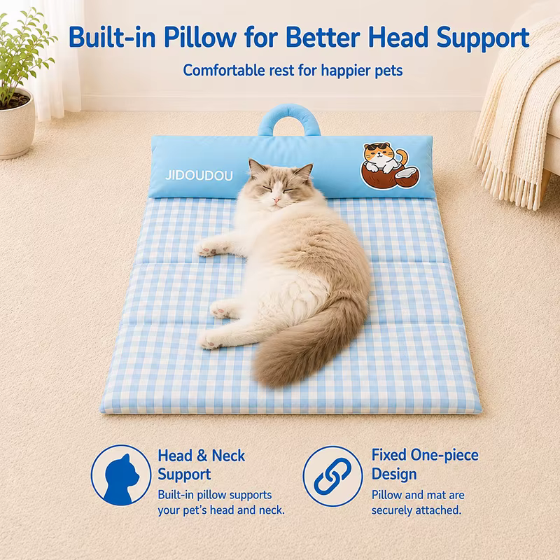 Colchoneta de verano plegable y lavable con almohada para gatos y perros - imagen 4