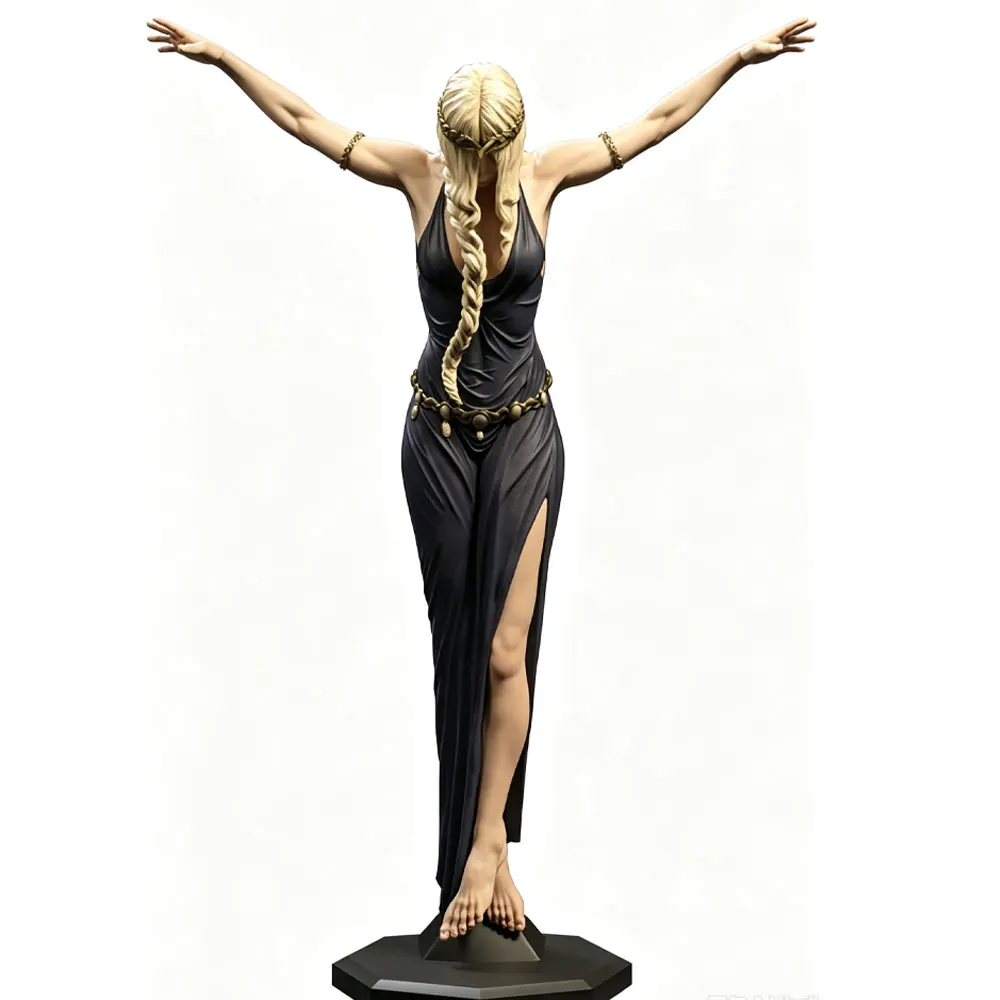 Figura en resina de mujer para maqueta, sin pintar ni montar