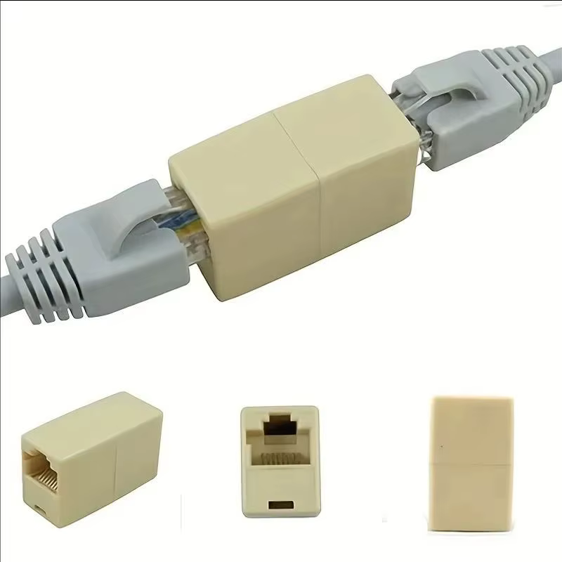 Conector RJ45 doble cable Ethernet acoplador LAN para gatos y perros - imagen 2