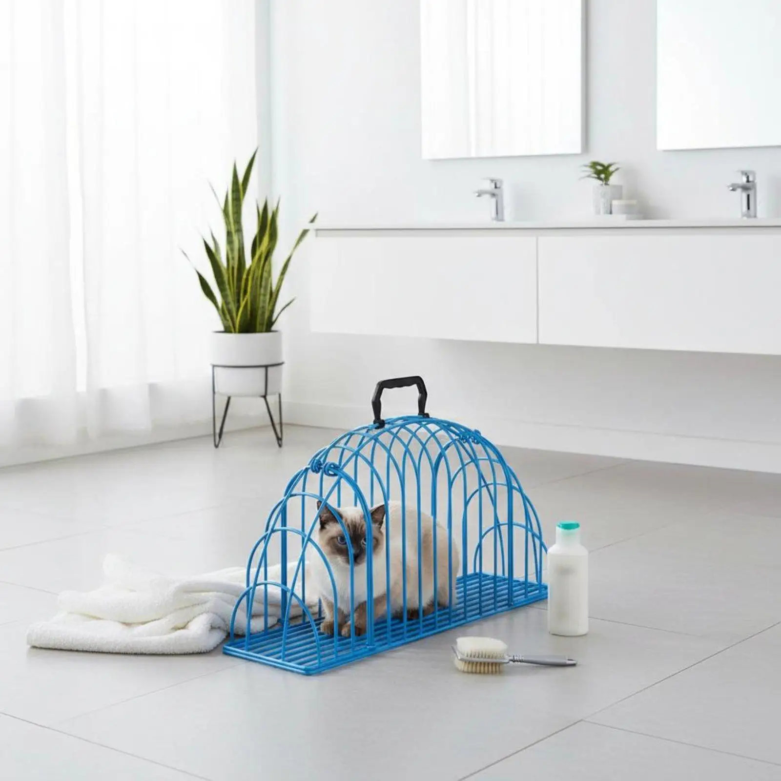 Jaula seguridad gatos – Baño, corte uñas y veterinaria - imagen 4