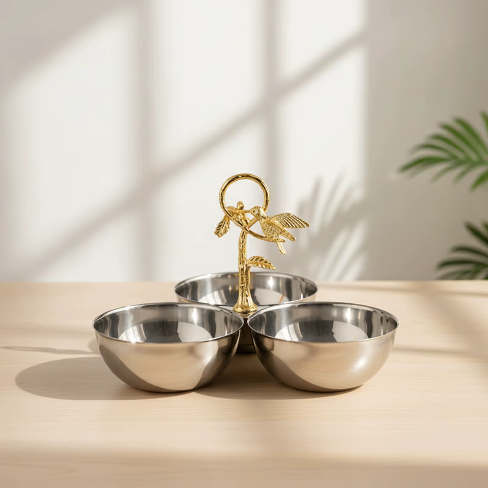 Frutero de Acero Inoxidable para Cocina – Centro de Mesa Plateado - imagen 4