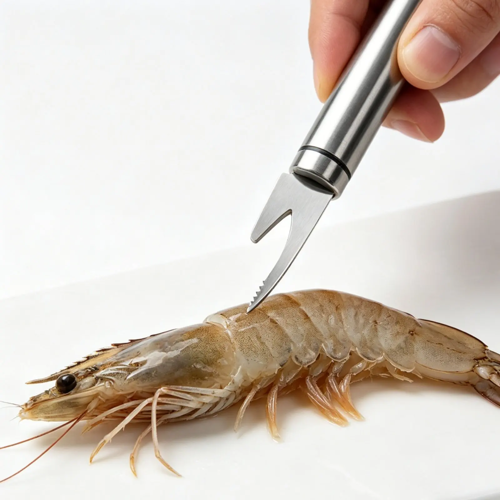 Utensilio desvenador de camarones de acero inoxidable, fácil de limpiar - imagen 5