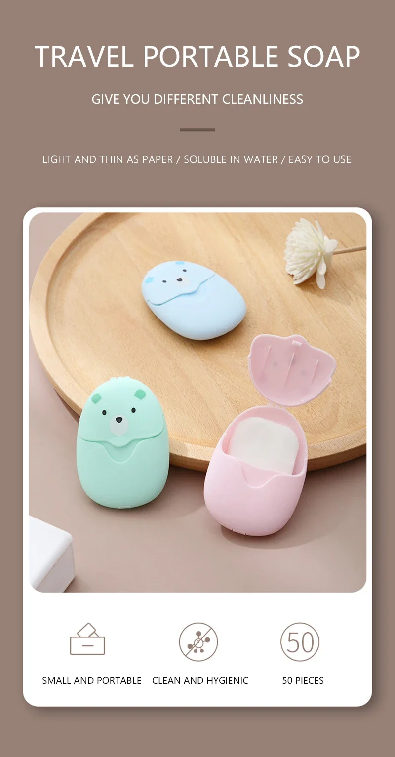 Caja plástica de jabón en papel