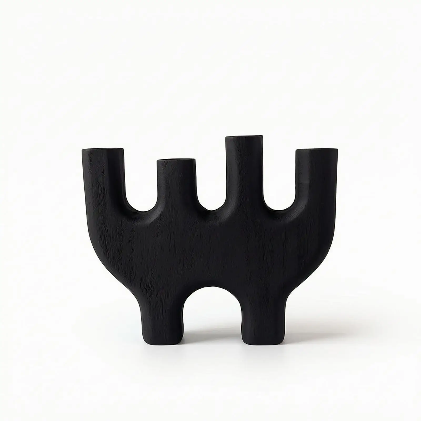 Candelabro escultural texturizado para estante de mesa – Decoración - imagen 2