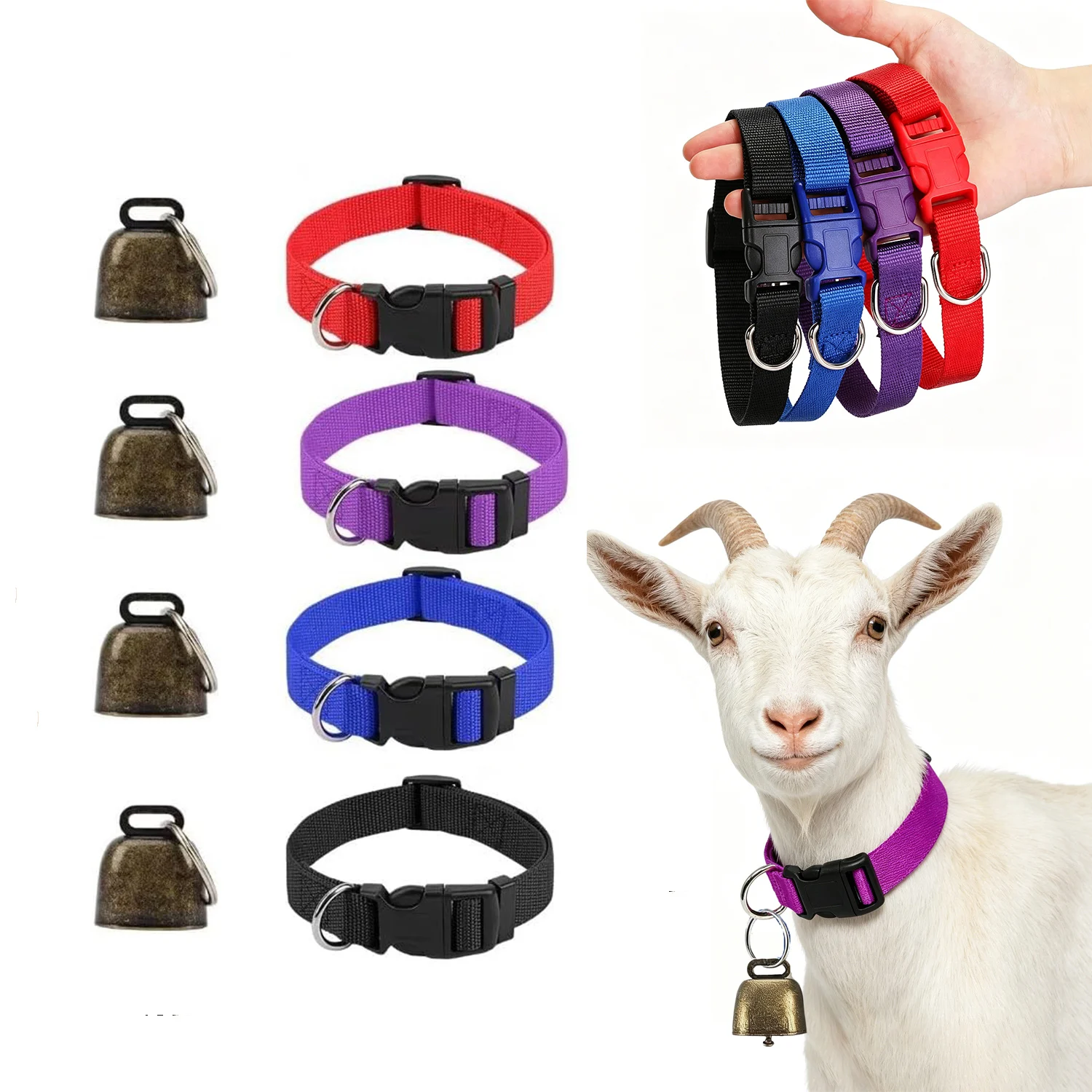 Collar para perro de nailon antipérdida con anilla D y ajuste - imagen 4