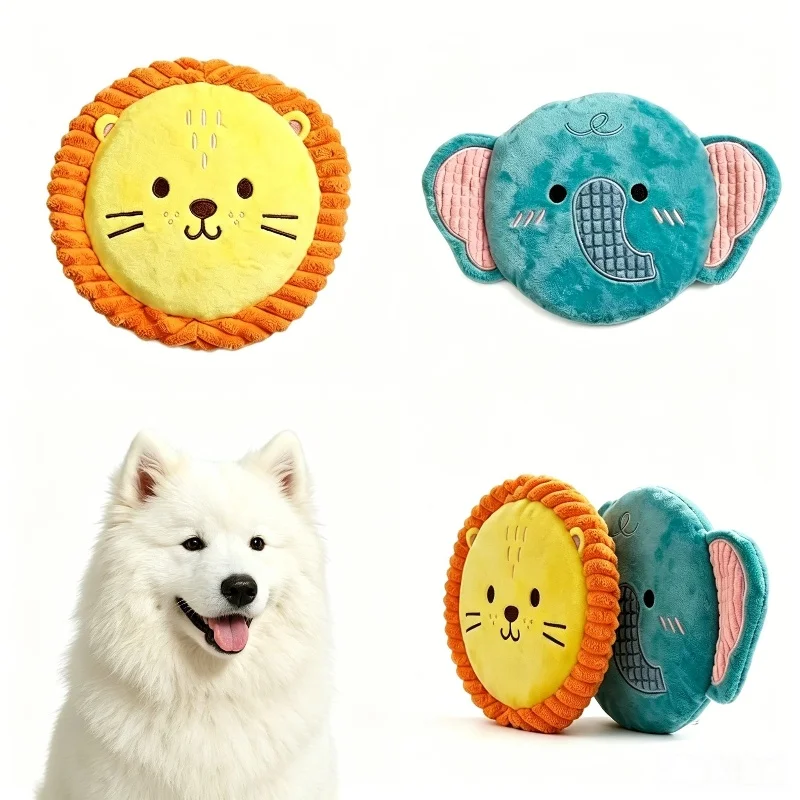 Disco Volador de Peluche con Sonido para Perros – Mordedor Resistente - imagen 4