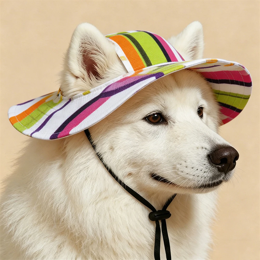 Sombrero de verano para perros con visera de lona, ajustable - imagen 5
