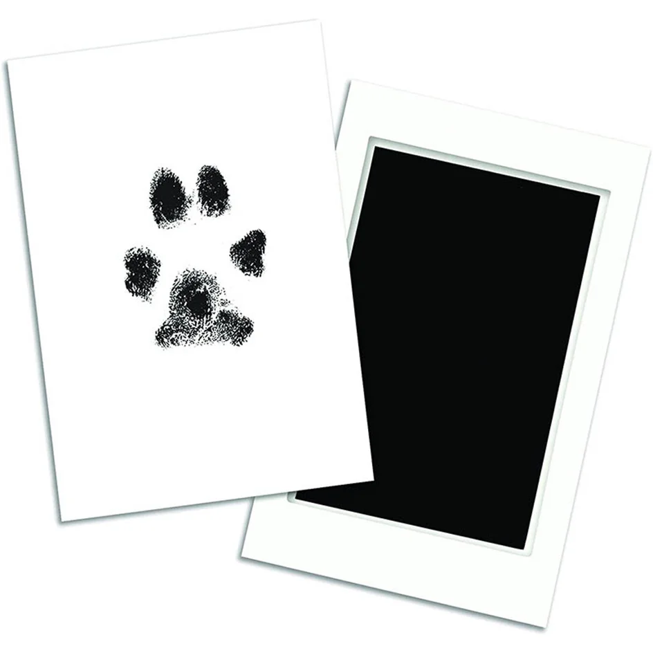 Almohadilla de tinta y tarjetas de impresión para huella de pata