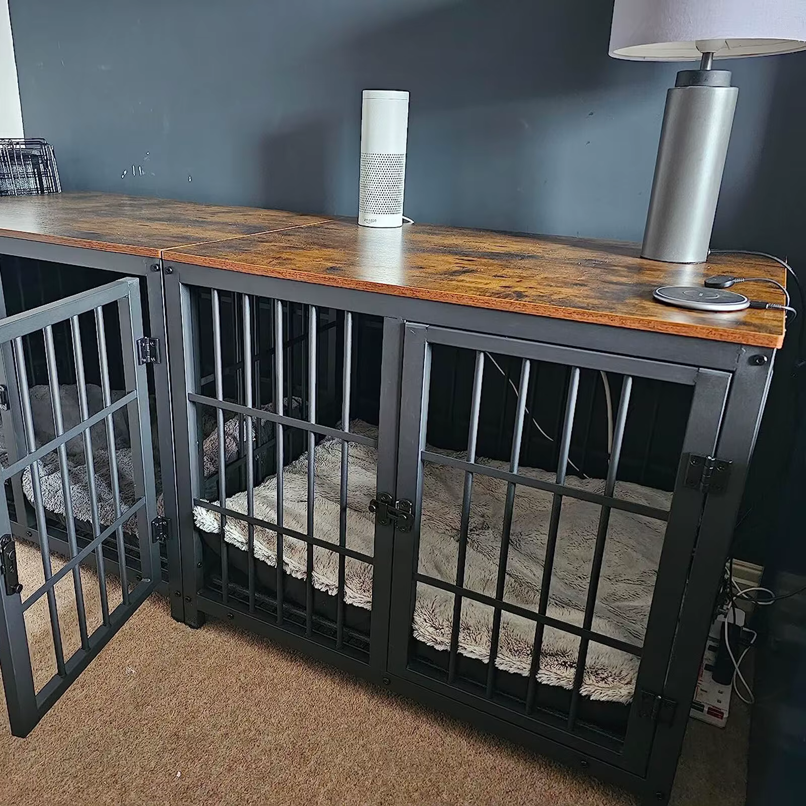 Jaula de madera estilo mueble robusta para perros pequeños y grandes - imagen 3