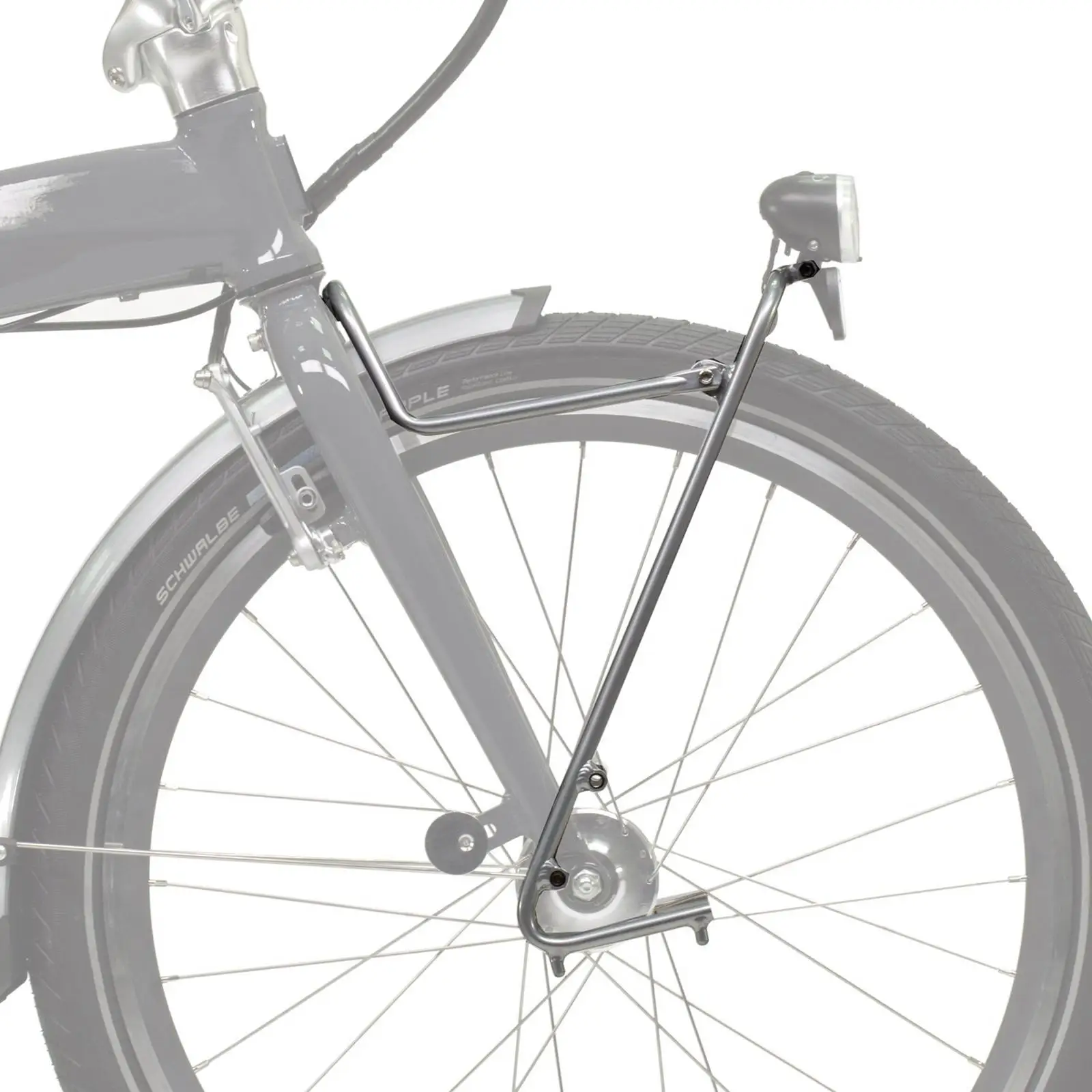 Portabultos delantero bajo para bicicleta con estructura de aleación