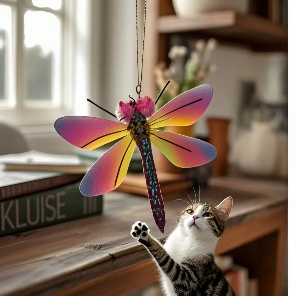 Repuestos de mariposas de colores para juguetes de gatos - imagen 2