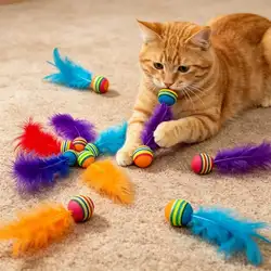 Bolas de juguete masticables para gatos: juego interactivo de caza