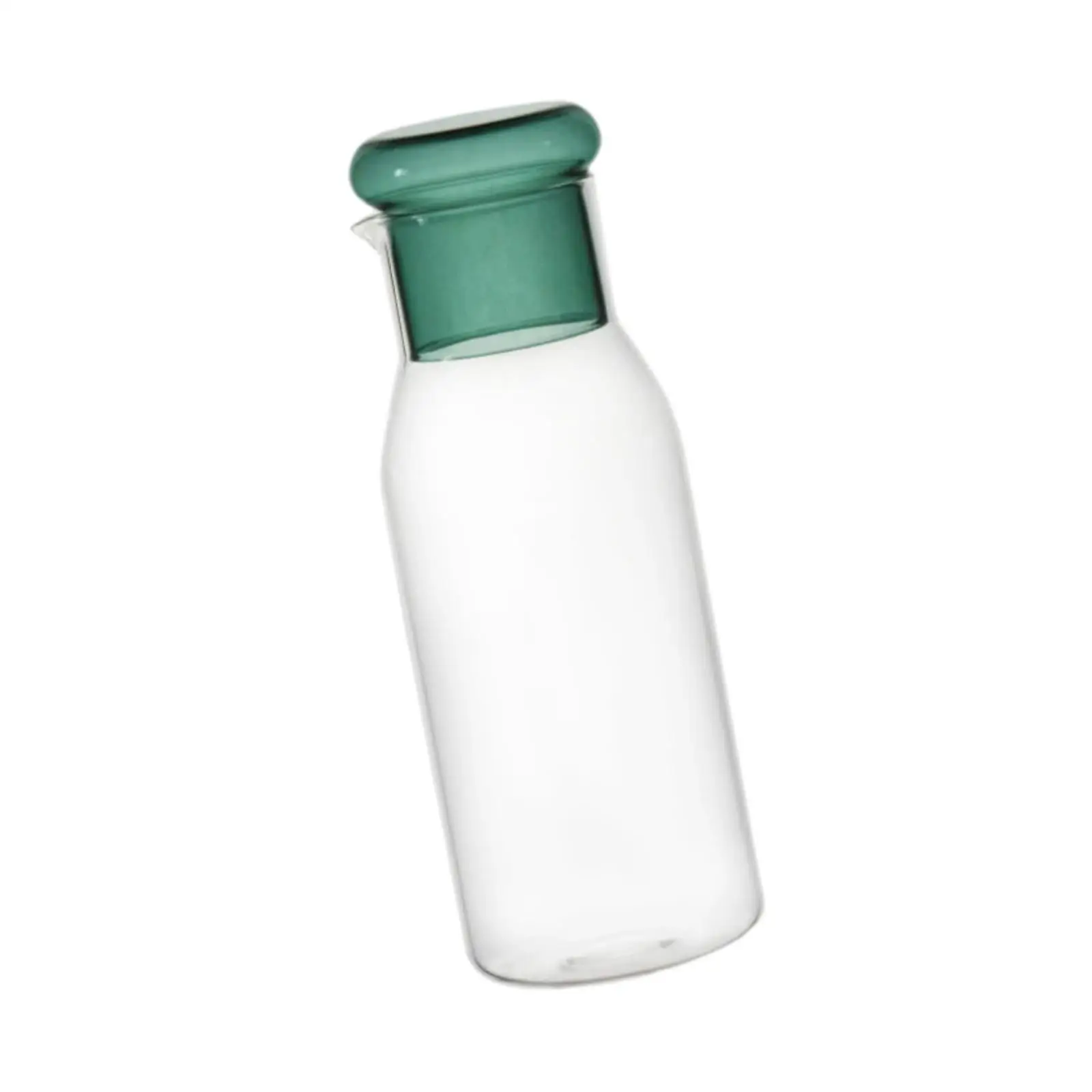 Jarra de vidrio con tapa y vaso para bebidas frías y calientes, limonada, té y zumos