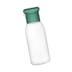 Jarra de vidrio con tapa y vaso para bebidas frías y calientes, limonada, té y zumos