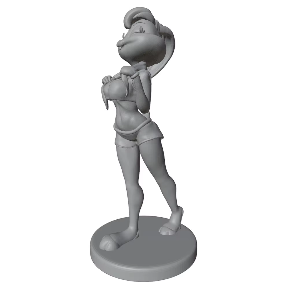 Figura anime GK impresa 3D gris para montar, sin pintar