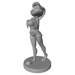 Figura anime GK impresa 3D gris para montar, sin pintar