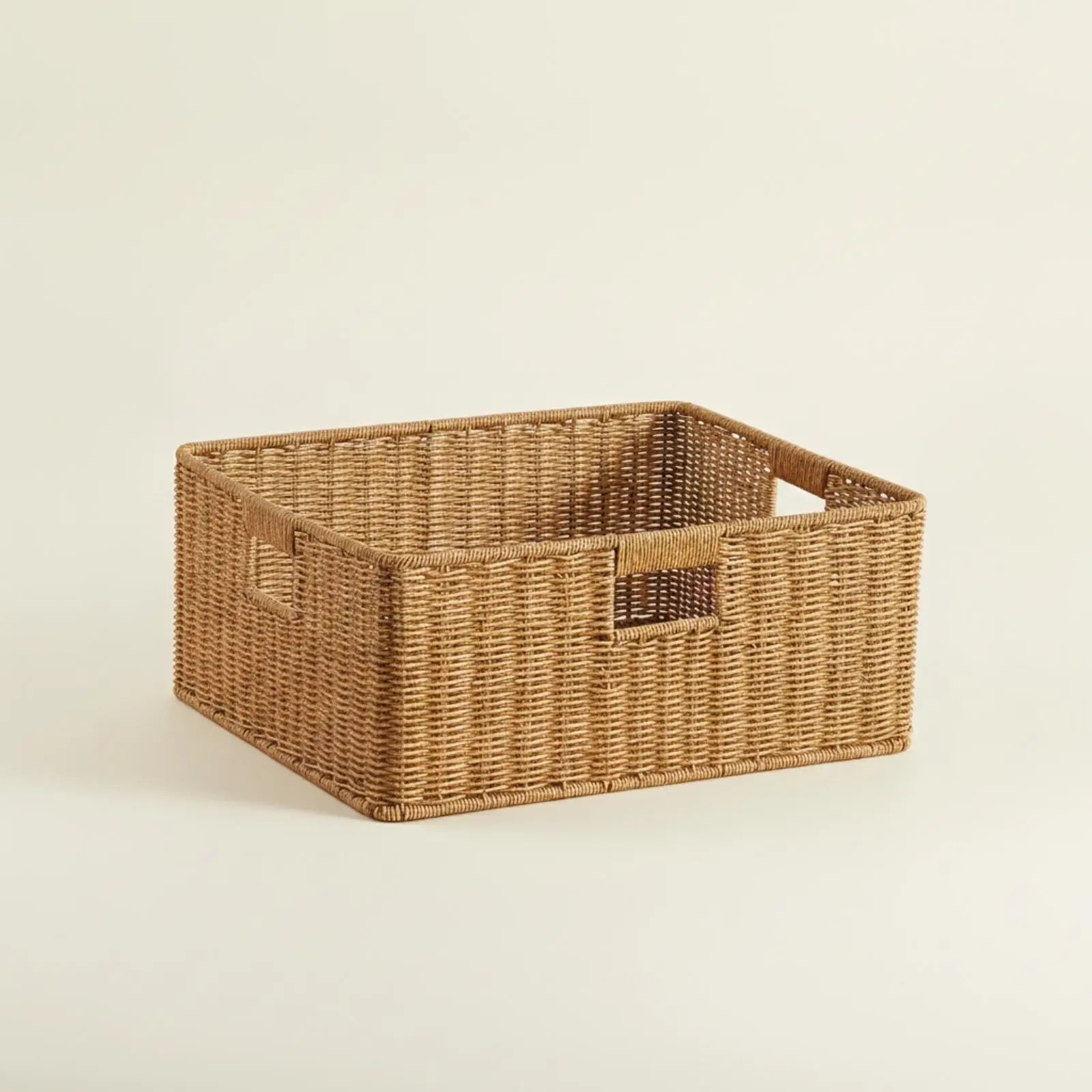 Cesta Tejida Apilable con Asas para Baño y Despensa - imagen 3
