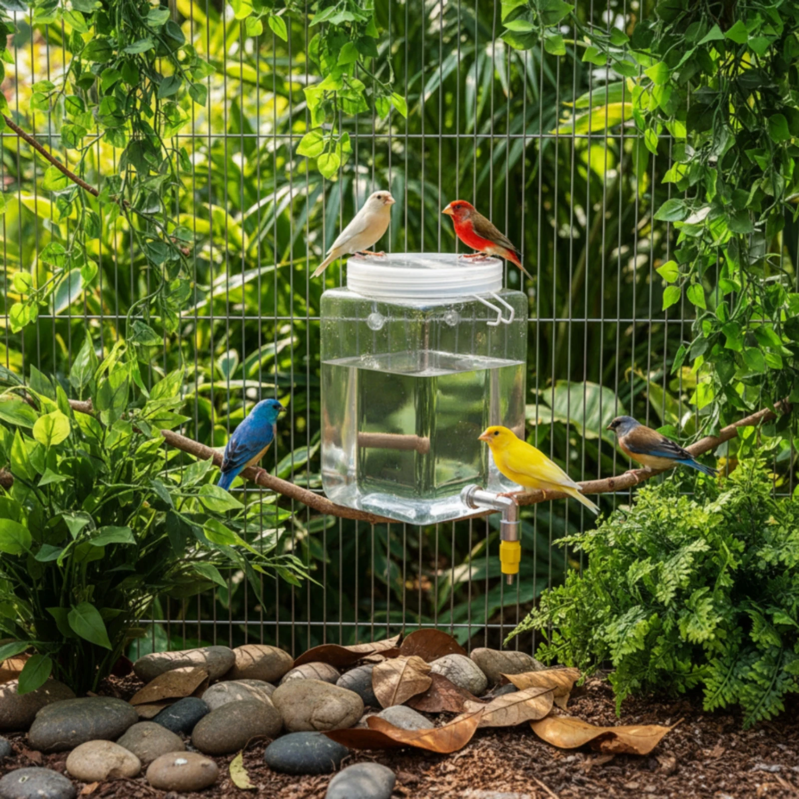 Bebedero para pájaros con boquilla angulada, fácil de limpiar - imagen 5