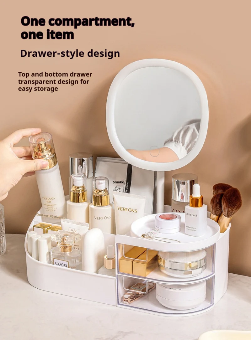 Drawer compartments for cosmetics organization