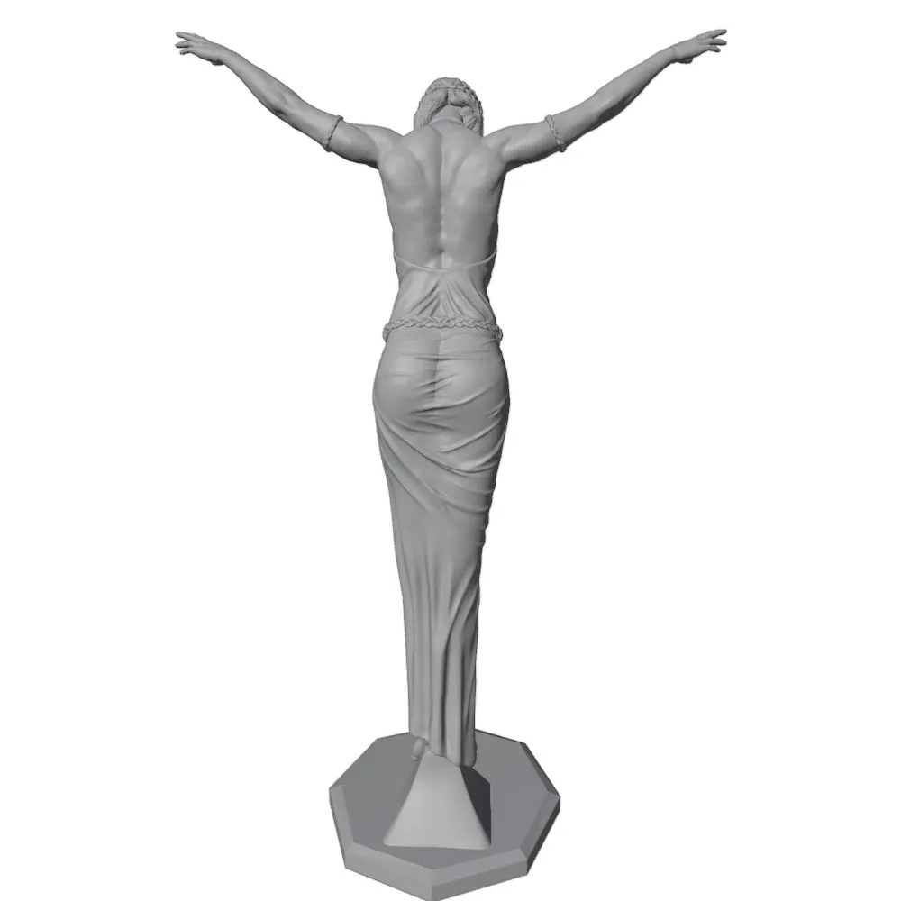 Figura en resina de mujer para maqueta, sin pintar ni montar - imagen 3