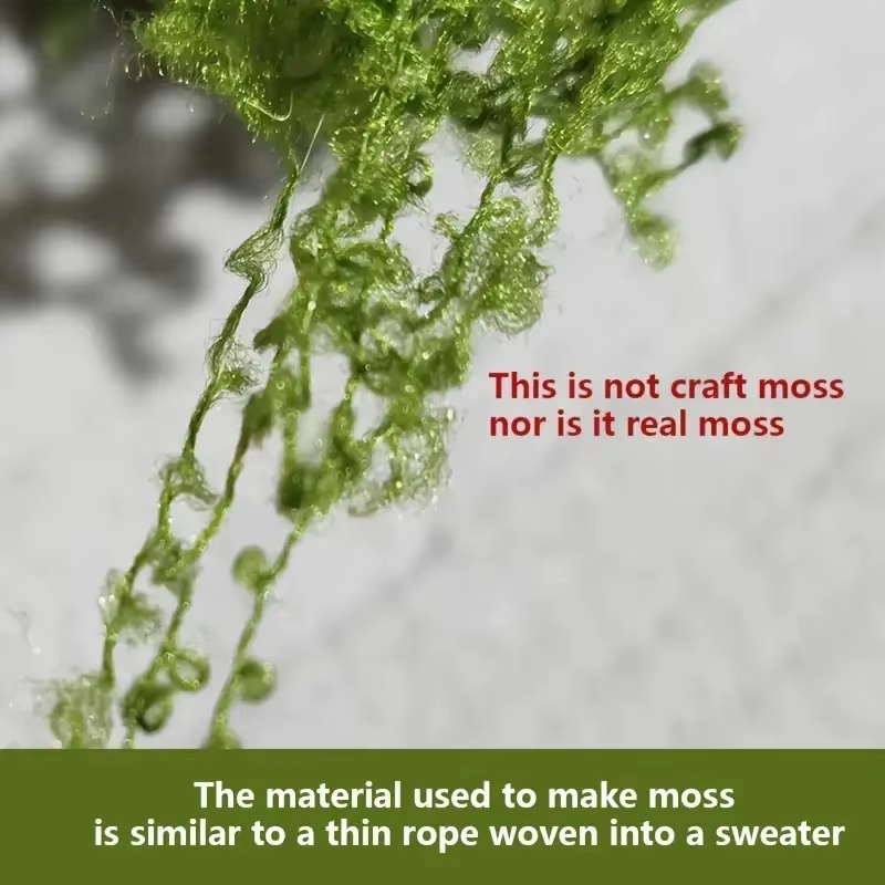Musgo Artificial para Decoración de Macetas y Terrarios – Pack 20g Verde - imagen 4