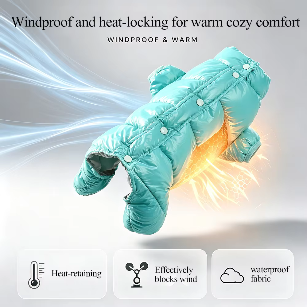 Abrigo de invierno impermeable para perros y gatos pequeños - imagen 4