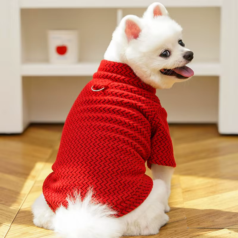 Sudadera cálida perro y gato – Jersey de otoño diseño ondas - imagen 2