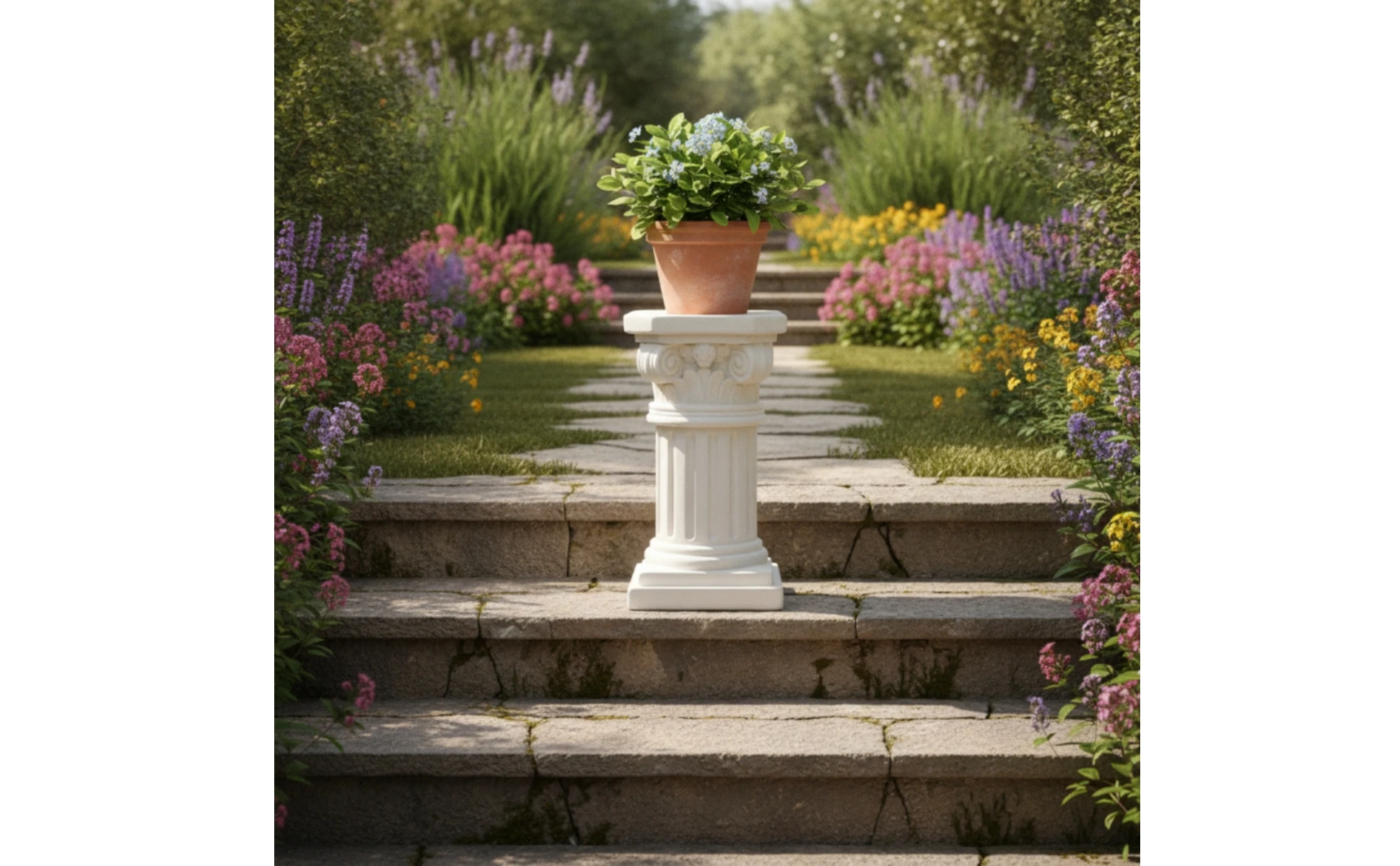 Pedestal clásico para jardín