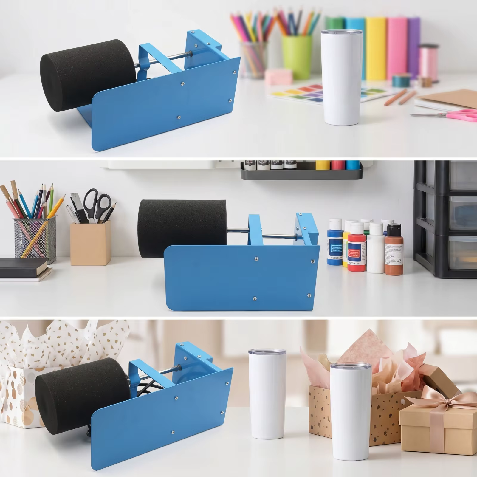 Rotador eléctrico con rodillo para pintar tazas de gatos y perros - imagen 2