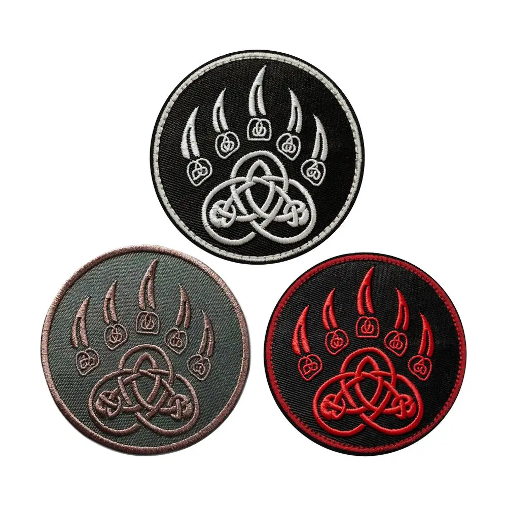 Parche Táctico Pata de Lobo Vikingo – Insignia Bordada con Velcro - imagen 4