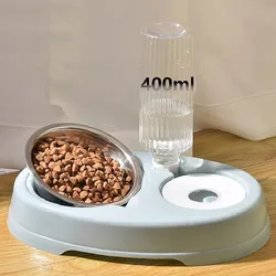 Cuenco doble desmontable antideslizante para perros y gatos