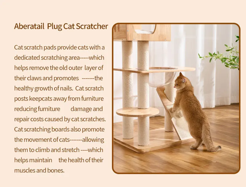 Vista completa del árbol para gatos de piso a techo