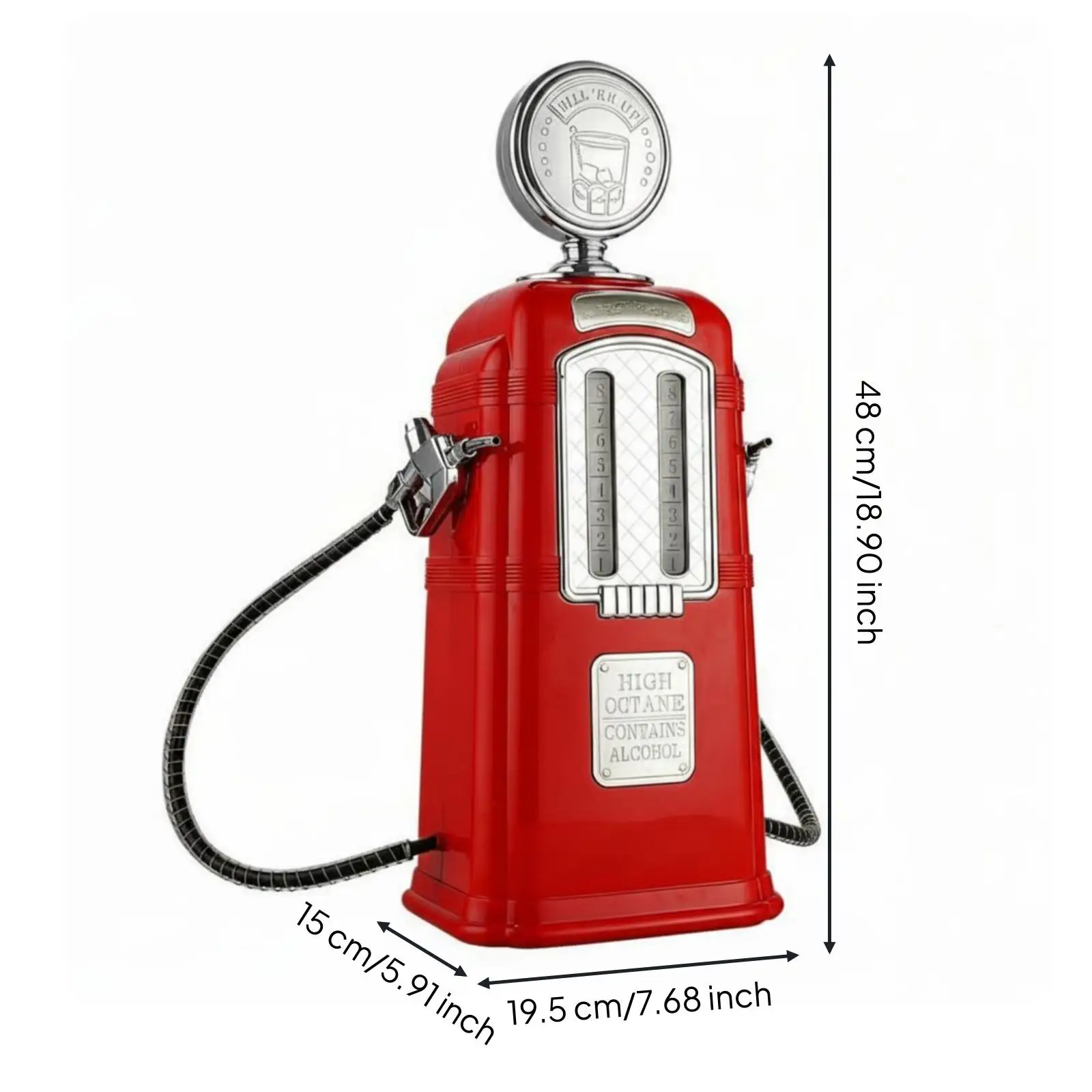 Dispensador de bebidas cromado con doble grifo estilo retro - imagen 4