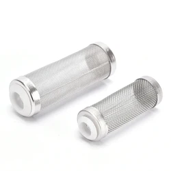 Filtro de malla para entrada de acuario con protector inoxidable