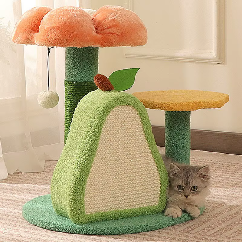 Torre de escalada para gatos con diseño de flor - imagen 3