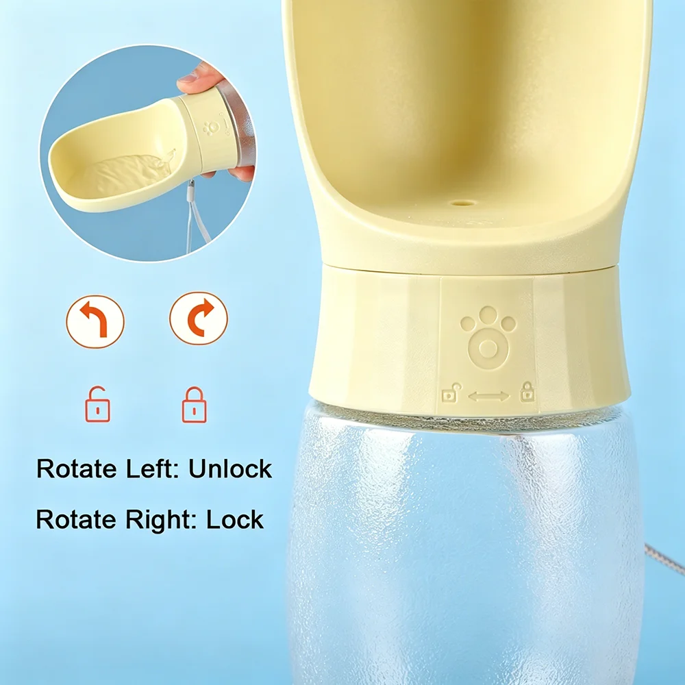 Botella de agua portátil con tazón para perros, gatos y Chihuahua - imagen 5