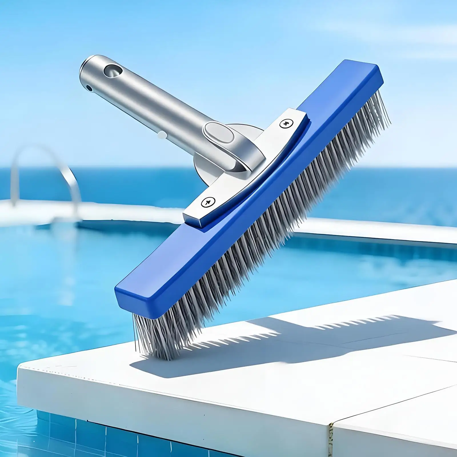 Cepillo piscina de acero inoxidable para paredes y azulejos y pisos - imagen 5