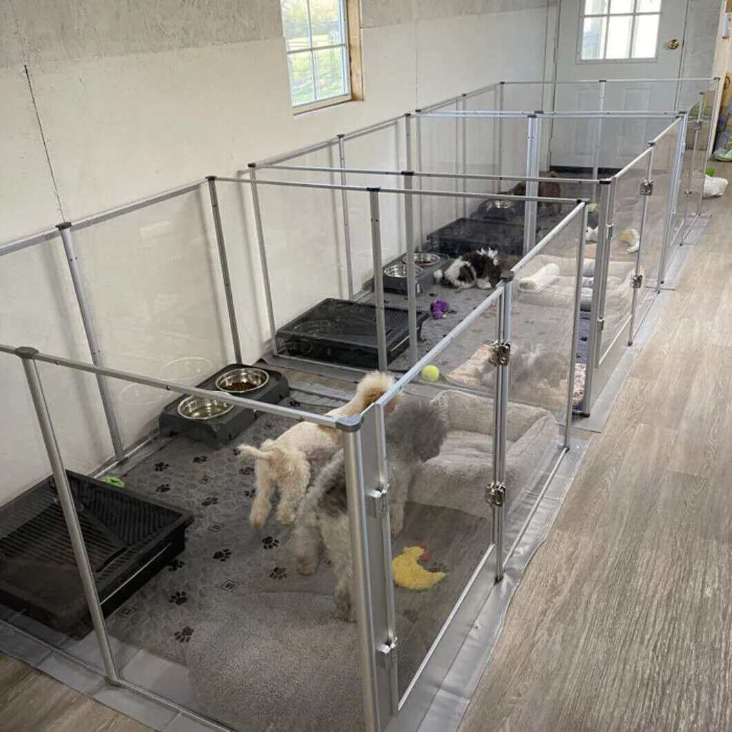 Corral de acrílico para perros transparente con jaula de ejercicio - imagen 2