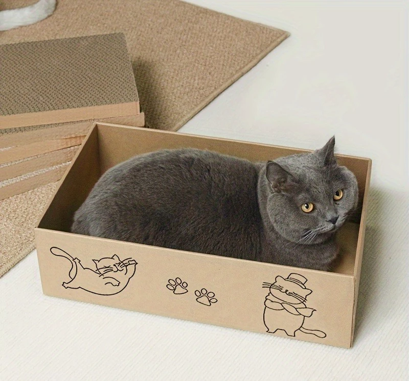 Caja rascadora con dibujos