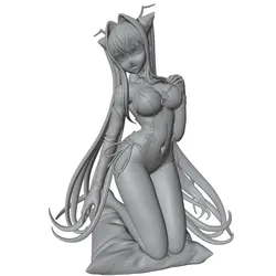 Figura de personaje anime gris impresa en 3D, DIY sin montar