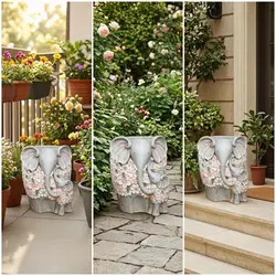 Maceta elefante para jardín, patio y balcón – Decoración exterior