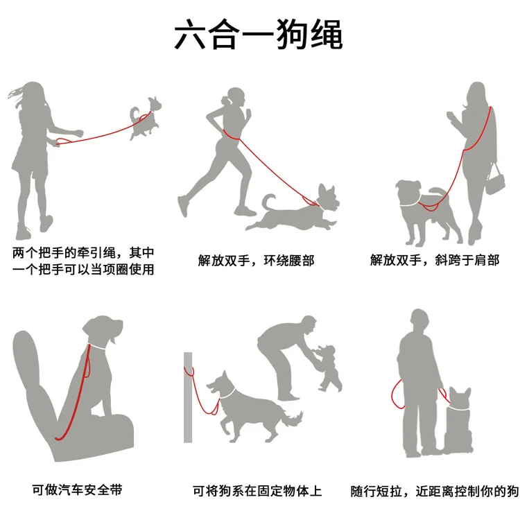 Correa multifunción ajustable para perros – Paseo, senderismo y coche - imagen 4