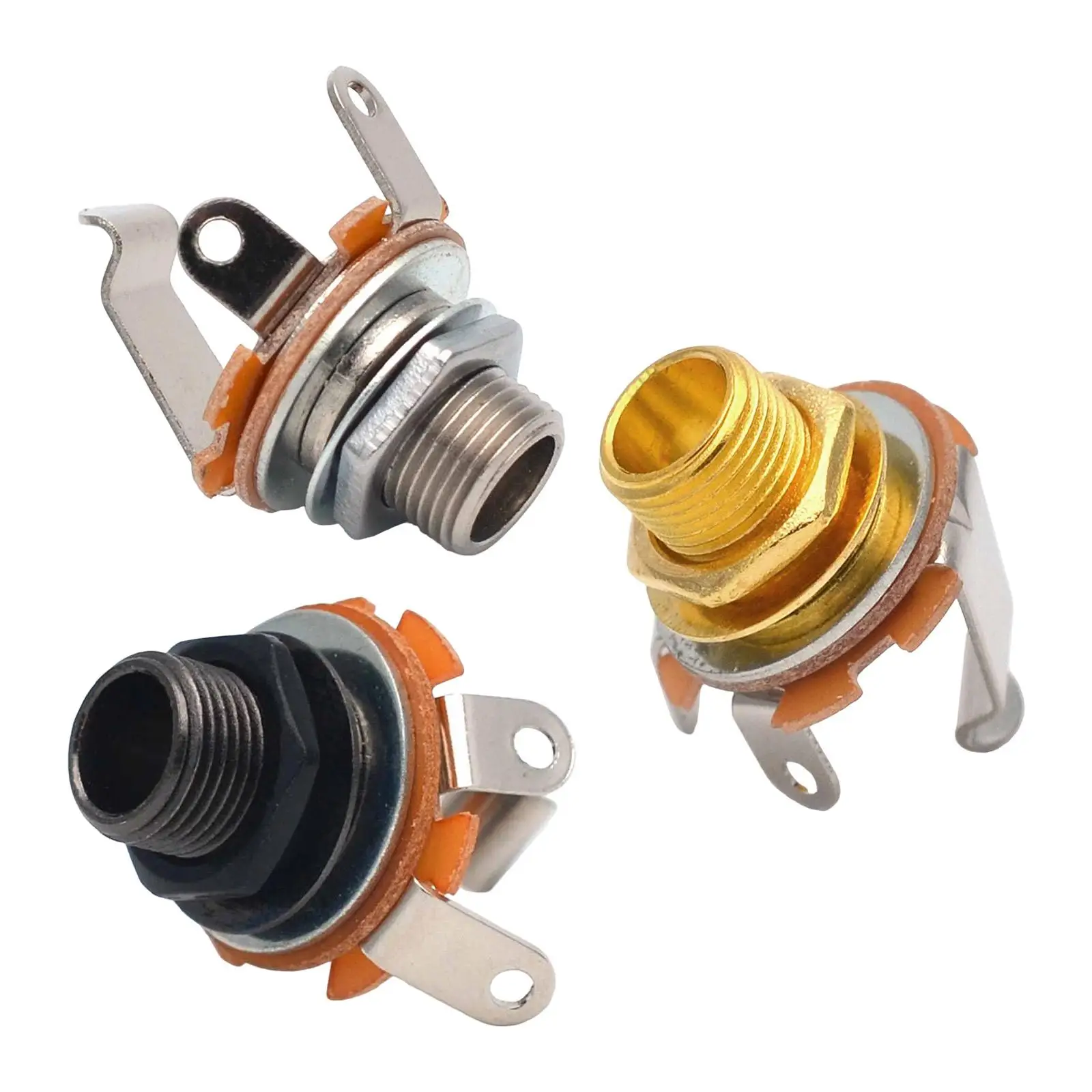 Conector Jack Mono 1/4" para Guitarra y Bajo – Repuesto Duradero con Tuerca - imagen 2