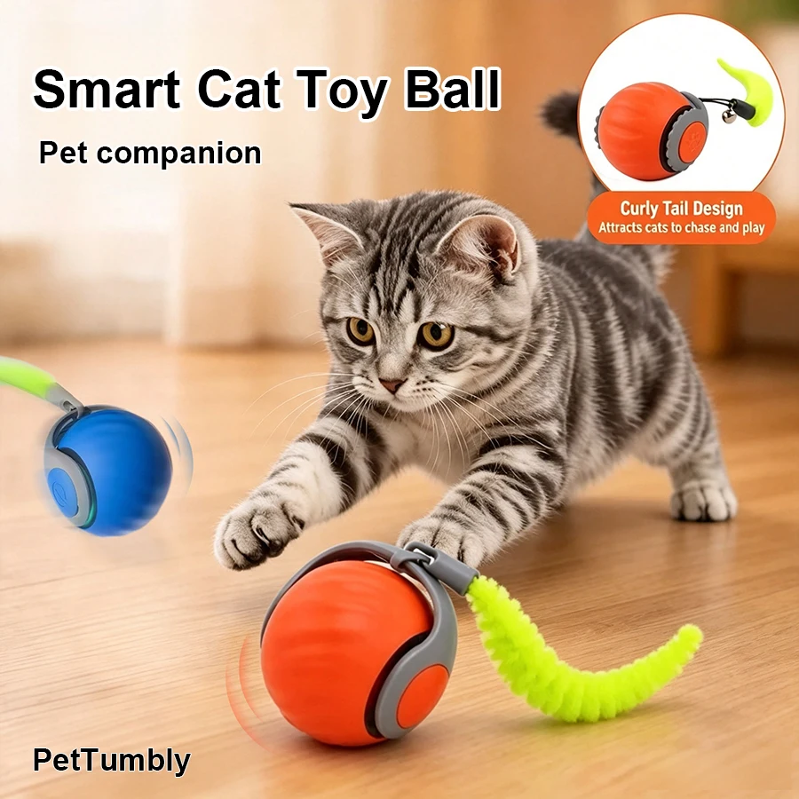 Pelota interactiva automática para gatos y cachorros – Recargable USB - imagen 2
