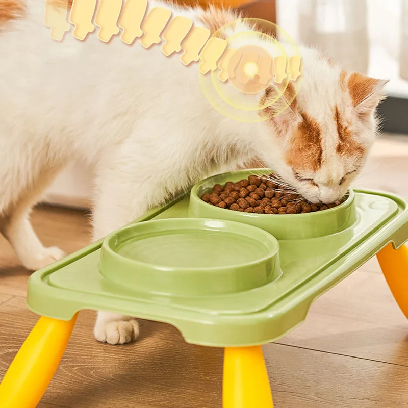 Comedero elevado doble para perros y gatos