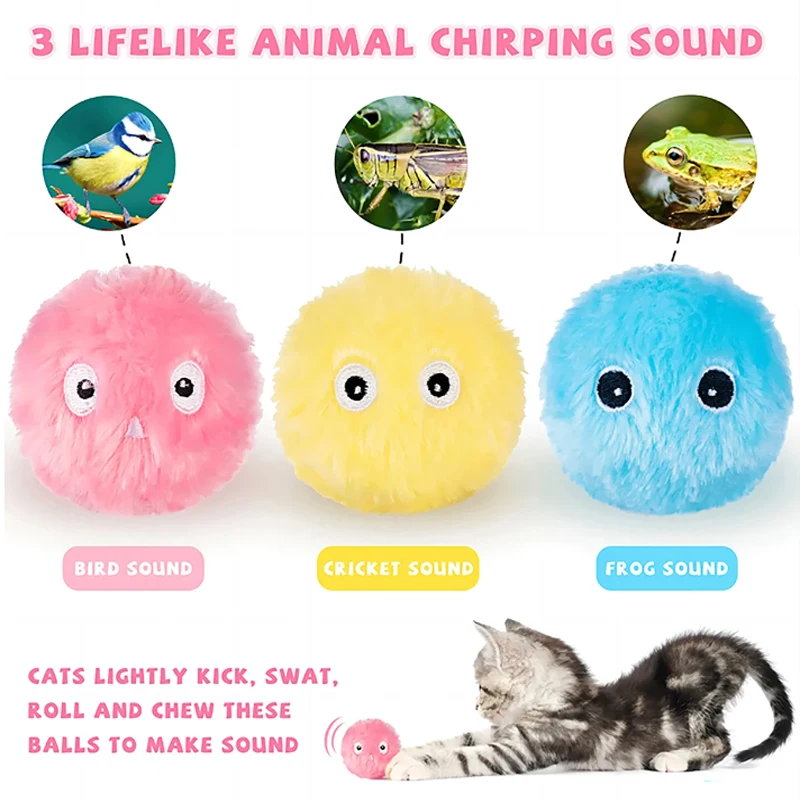 Conjunto pelotas juego gatos