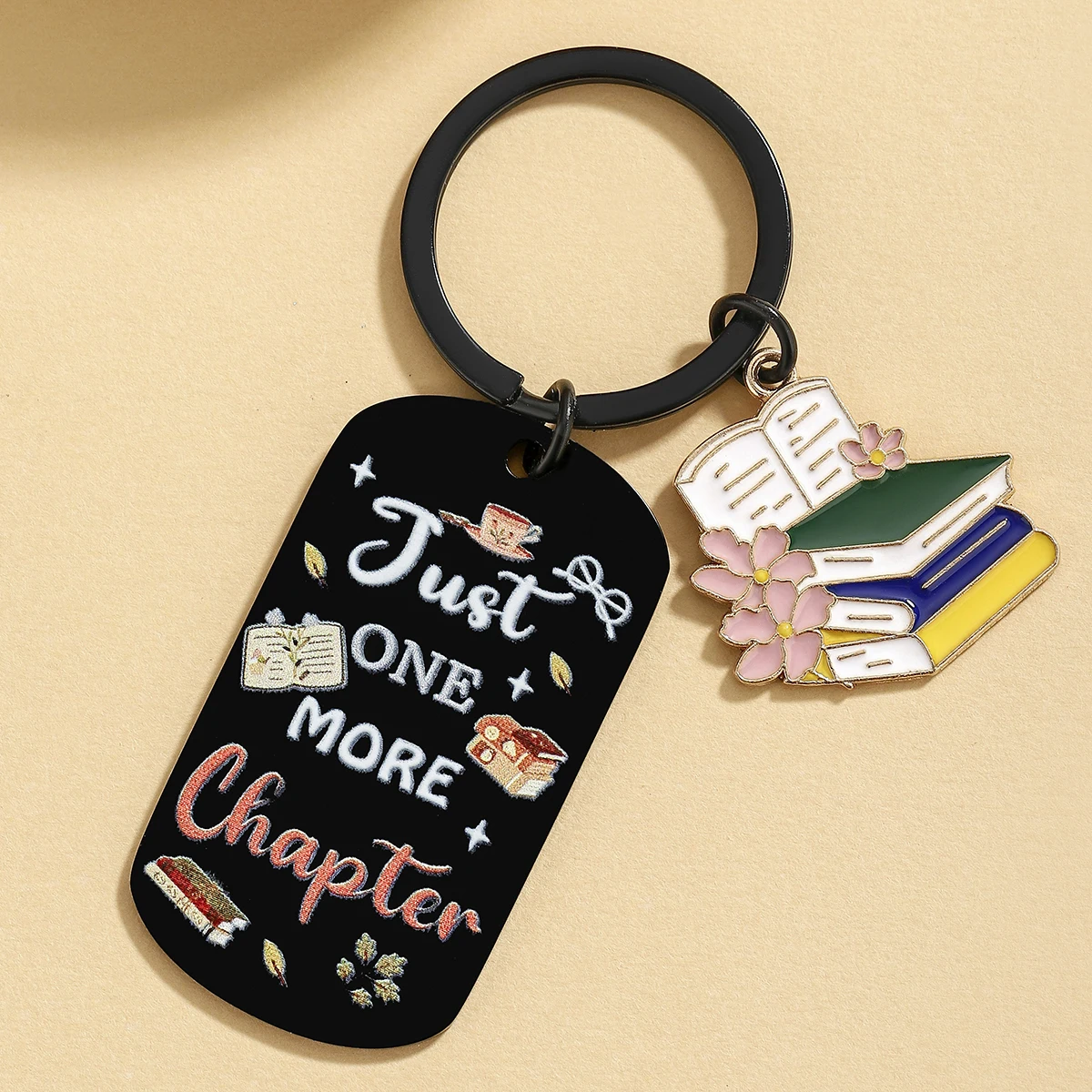 Llavero forma de libro regalo para amantes lectura de gatos y perros - imagen 3