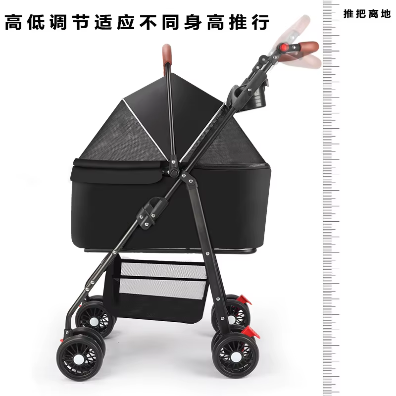 Carrito de paseo plegable para perros y gatos: ligero y separable - imagen 4