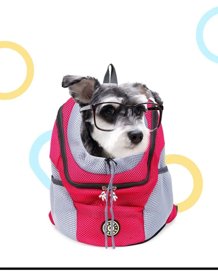 Mochila transportadora transpirable para perros y gatos con reflectantes - imagen 2