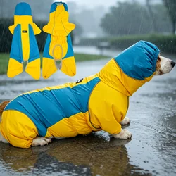Chubasquero impermeable para perro Corgi con capucha reflectante